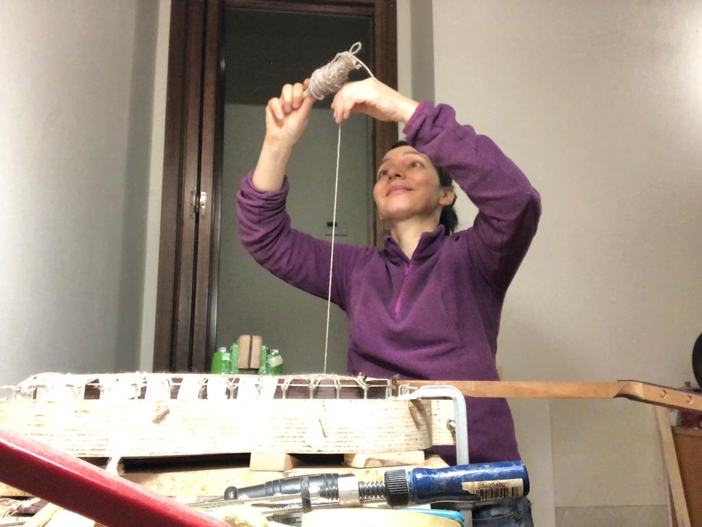 Paula Lazzarini Classical Guitar at his workshop